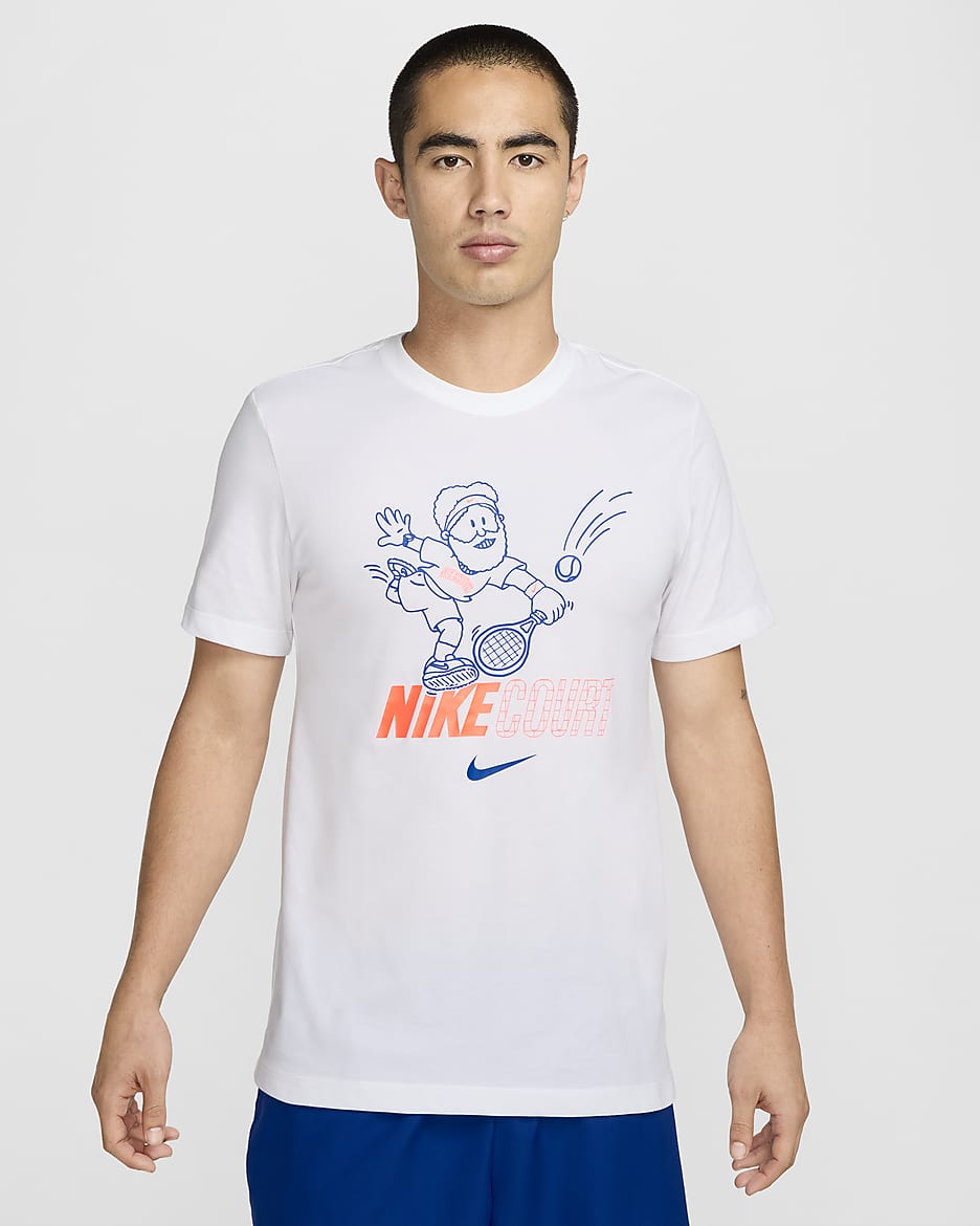 ナイキコート メンズ Dri-FIT テニス Tシャツ - ホワイト