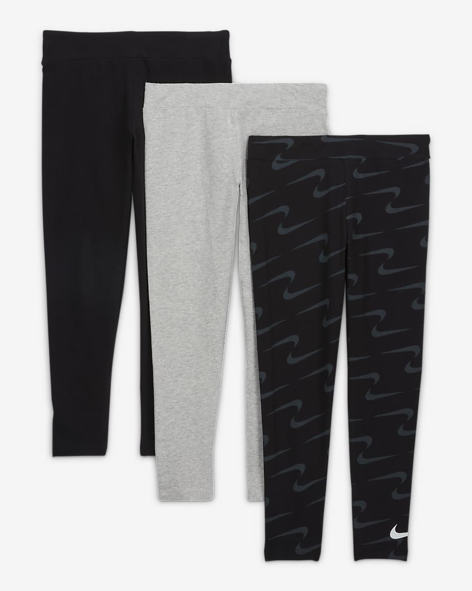 Nike Leggings 3er-Pack (jüngere Kinder) - Schwarz