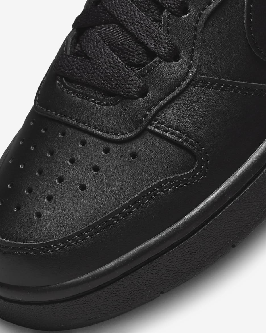 Chaussure Nike Court Borough Low Recraft pour ado - Noir/Noir/Noir