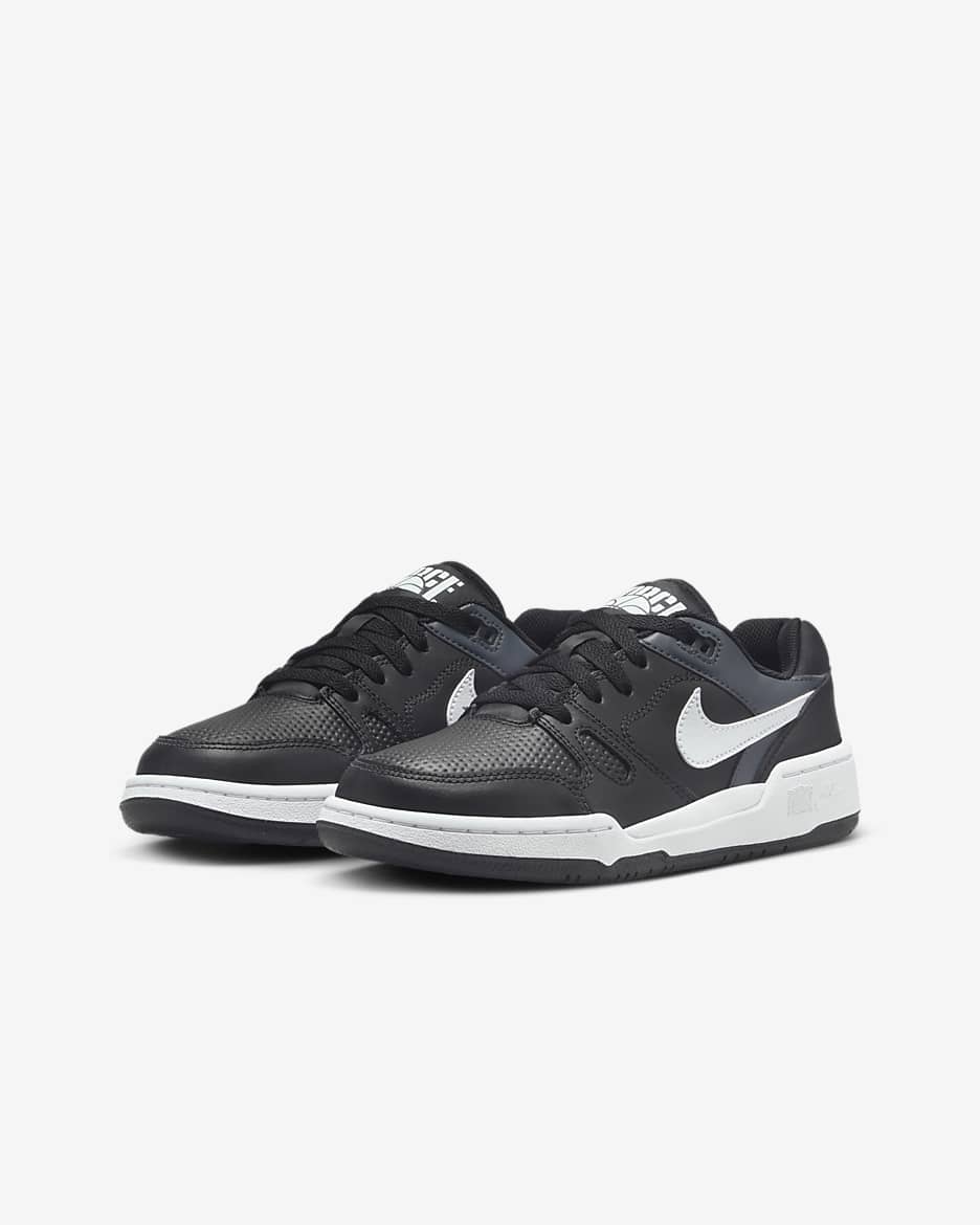 Nike Full Force Low Genç Çocuk Ayakkabısı - Siyah/Anthracite/Sail/Beyaz