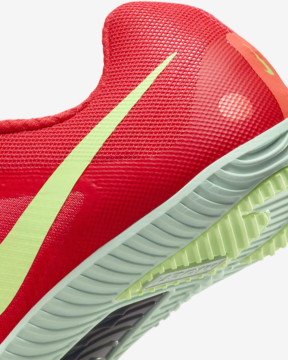 Nike Zoom Rival Track & Field Multi-Event Spikes - Bright Crimson/Lime Blast/Barely Volt/Washed Coral