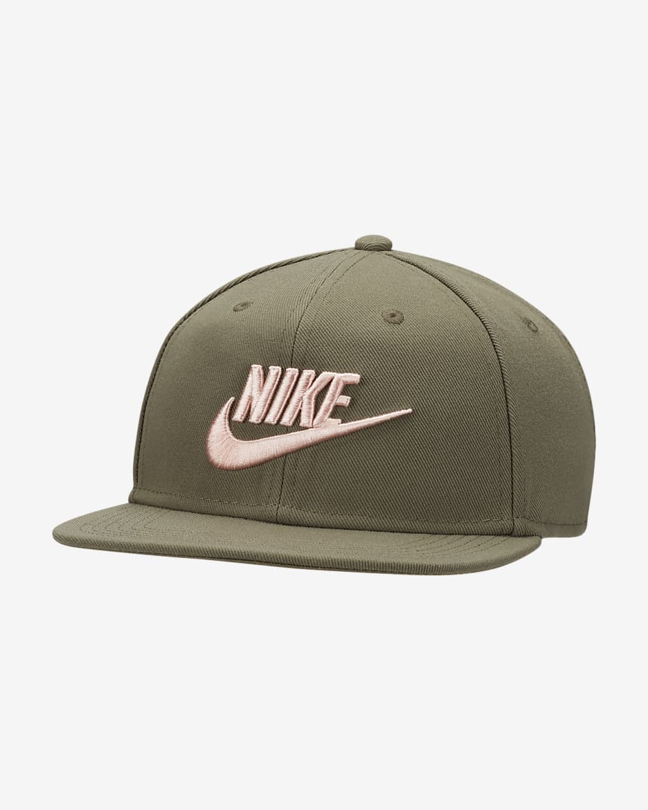 Nike Pro Kids' Adjustable Hat - Medium Olive/Arctic Orange