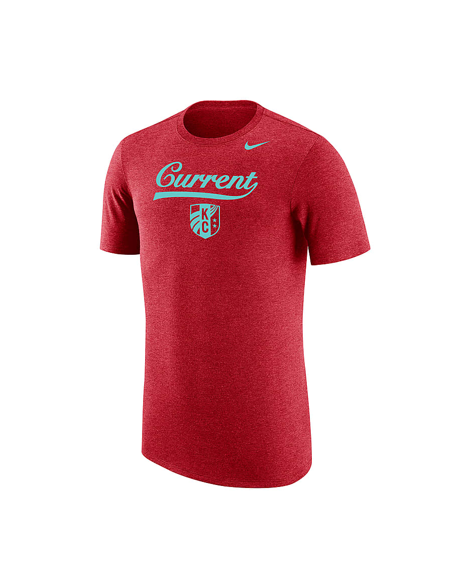 Playera de fútbol Nike para hombre Kansas City Current - Rojo jaspeado