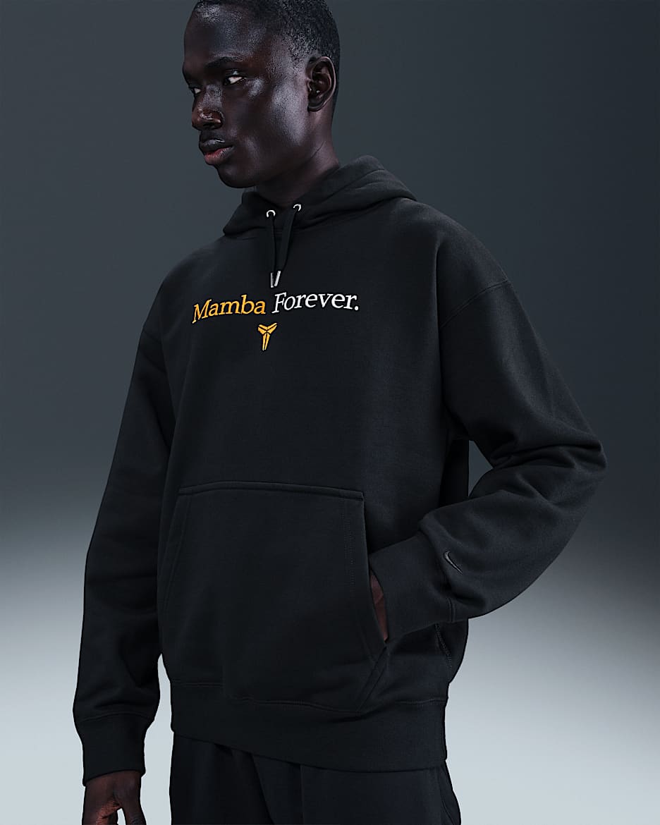 Sudadera con capucha de tejido Fleece Kobe - Hombre - Negro/University Gold