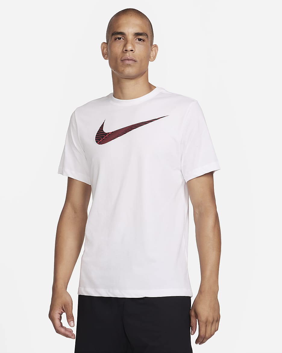 Nike Dri-FIT Men's Fitness T-Shirt - White
