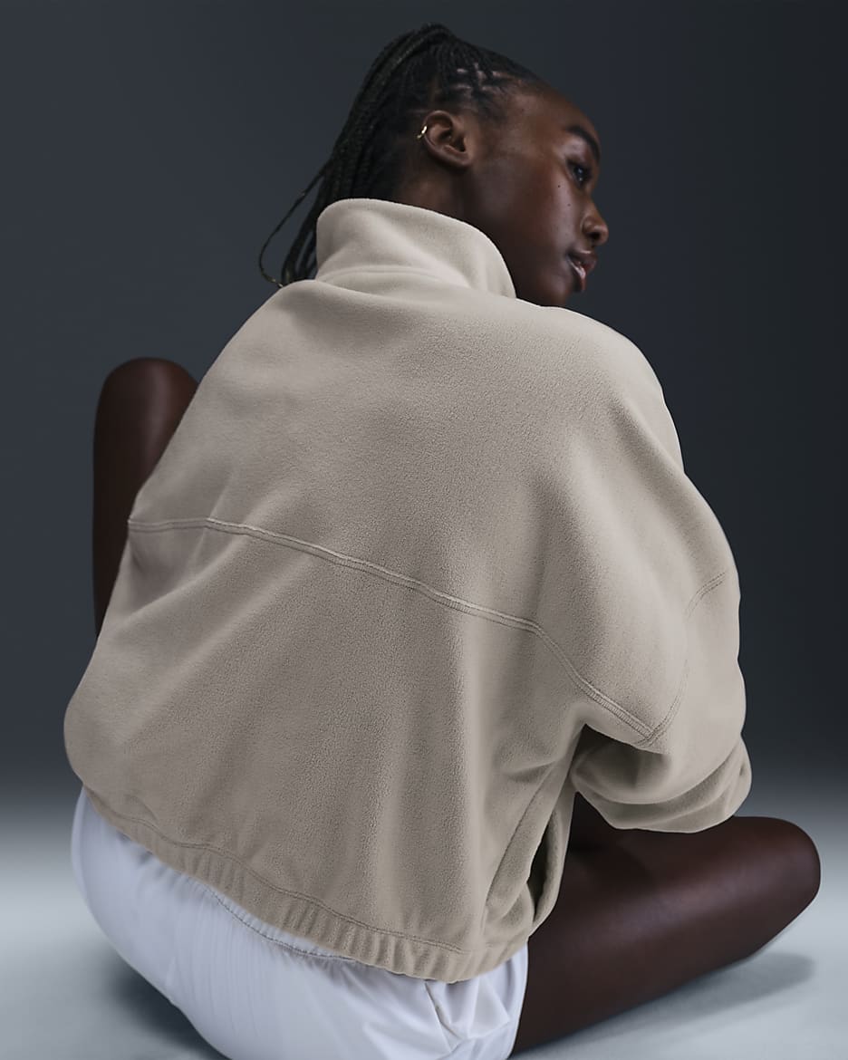 Nike One Women's Therma-FIT Oversized 1/2-Zip Fleece Top