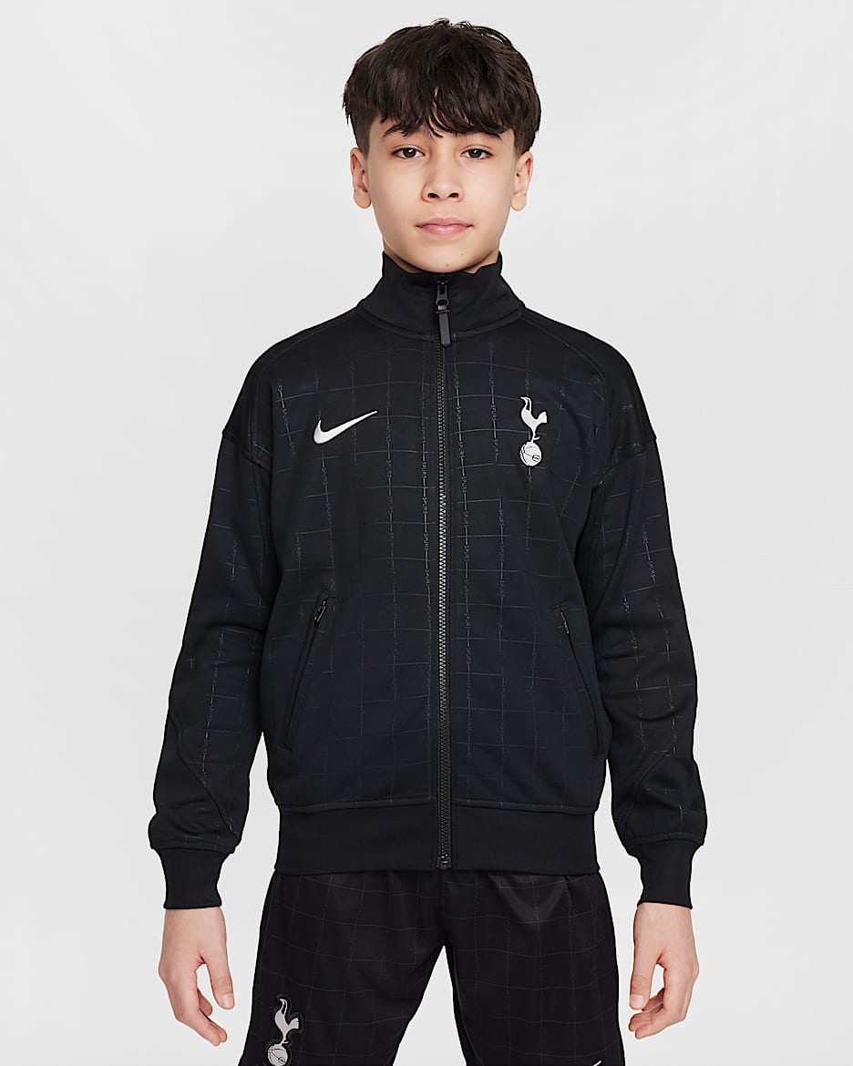Tottenham Hotspur Academy Pro Away Older Kids' Nike Dri-FIT Football Anthem Jacket - Black/Light Iron Ore