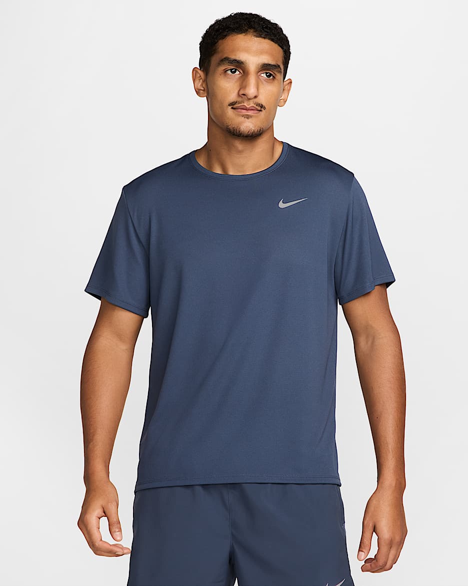 Nike Miler Men's Dri-FIT UV Short-Sleeve Running Top - Thunder Blue