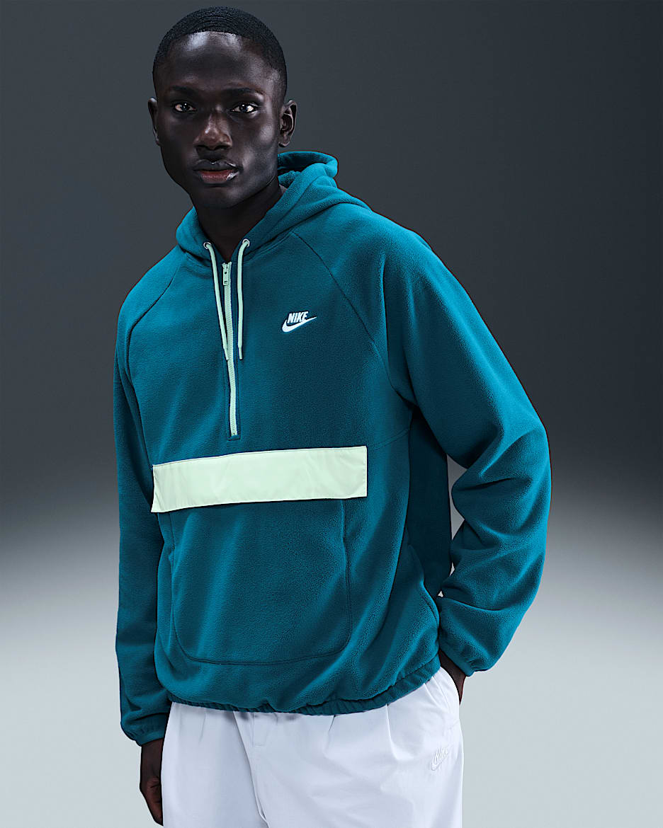 Nike Sportswear Club Men's Winterized Top - Green Abyss/Mint Foam/White