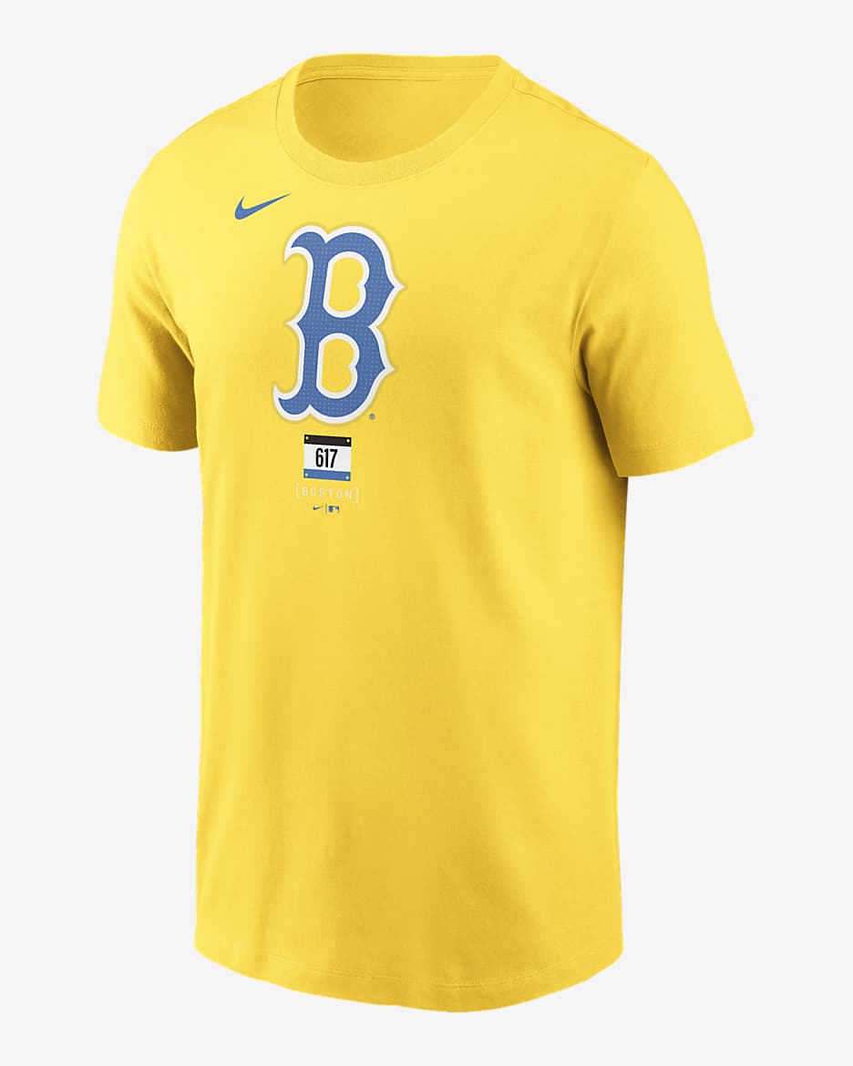 Boston Red Sox City Connect Logo Men's Nike MLB T-Shirt - Gold