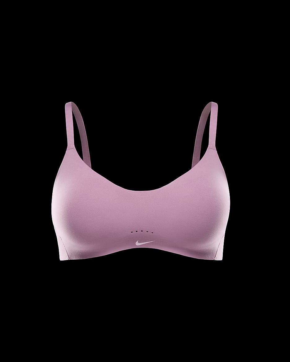 Nike Alate Minimalist Women's Light-Support Padded Convertible Sports Bra - Plum Dust/White