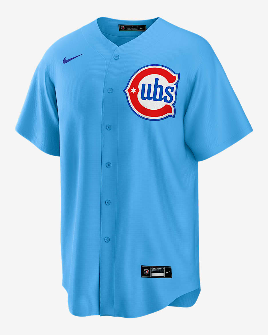 Dansby Swanson Chicago Cubs Men's Nike MLB Replica Jersey - Blue