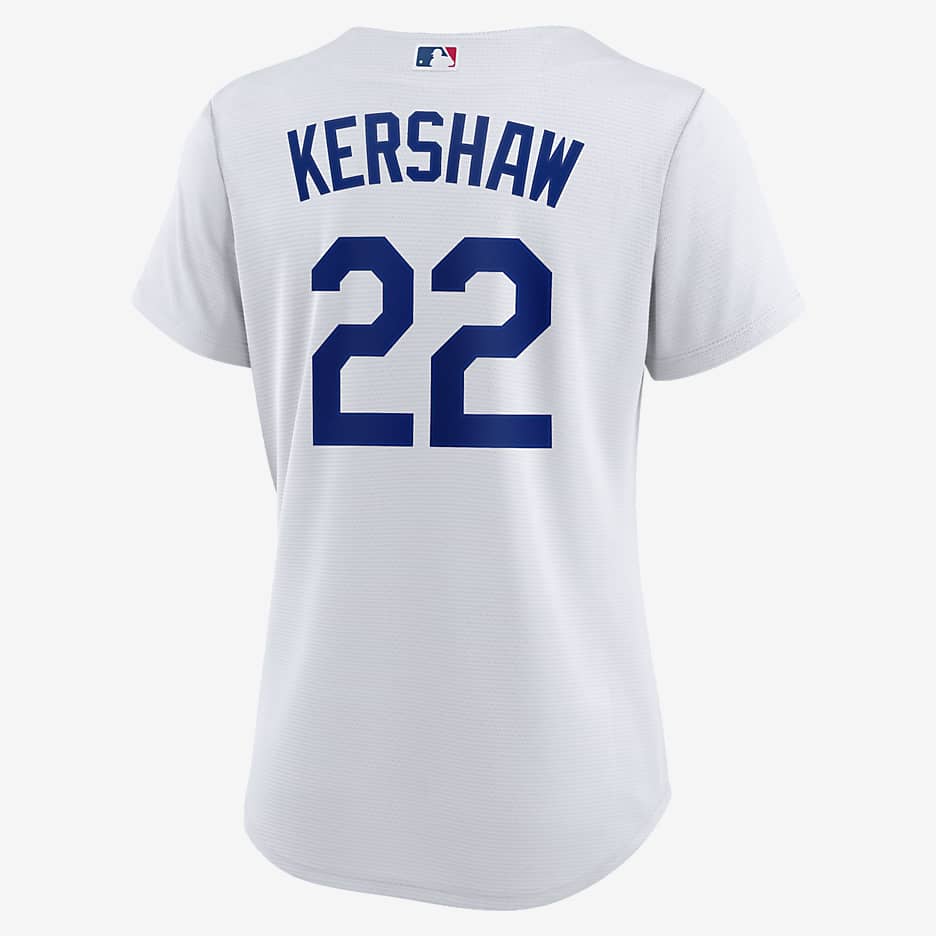 MLB Los Angeles Dodgers (Clayton Kershaw) Women's Replica Baseball Jersey - White