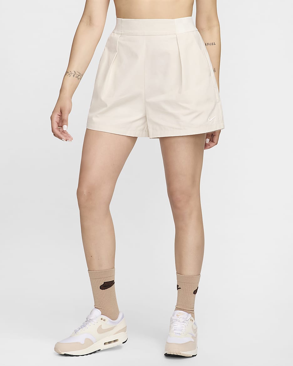 Short taille haute 8 cm Nike Sportswear Collection pour femme - Light Orewood Brown/Sail