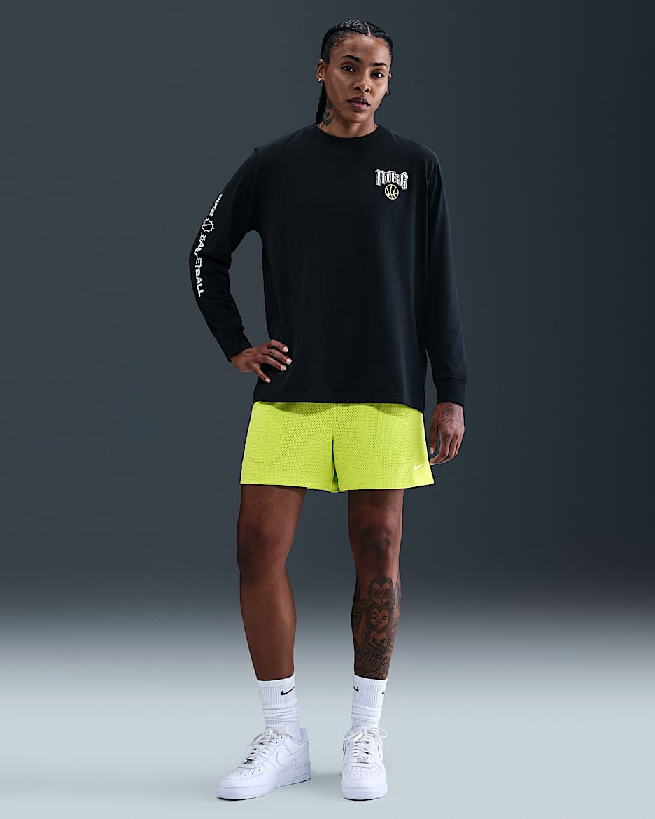 Nike Essential Women's Dri-FIT Mesh Basketball Shorts - Cyber/White