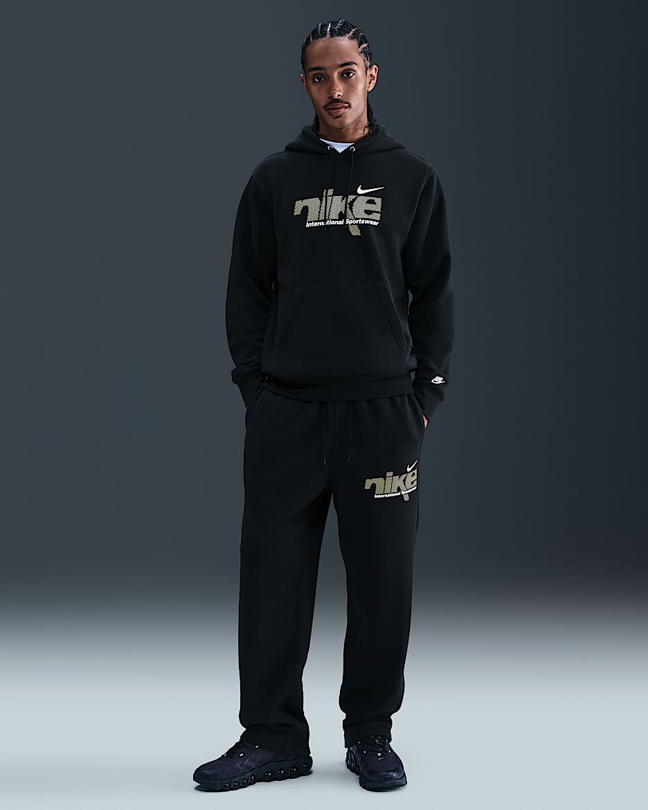 Pants con cordón elástico para hombre Nike Sportswear Club - Negro/Oro metalizado