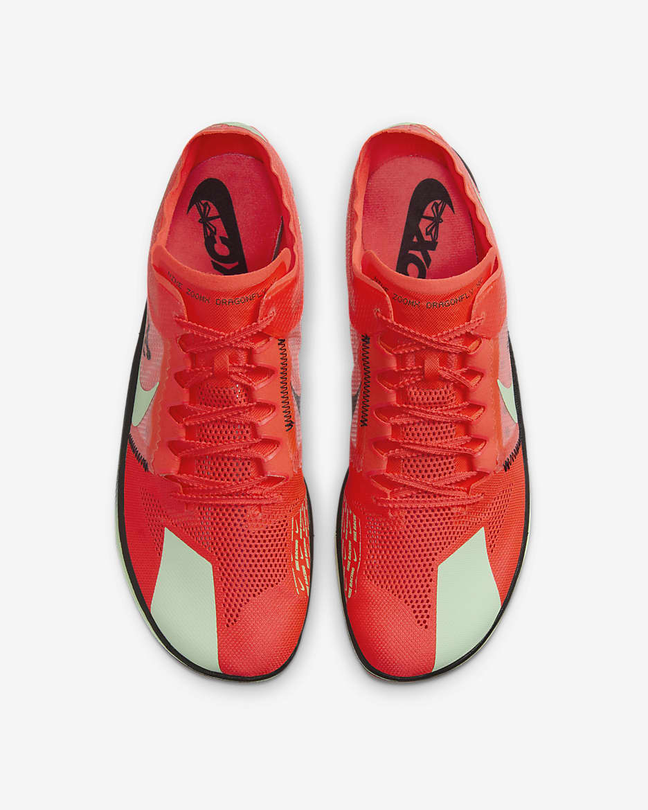 Nike ZoomX Dragonfly XC Cross-Country Spikes - Bright Crimson/Black/Metallic Silver/Vapor Green