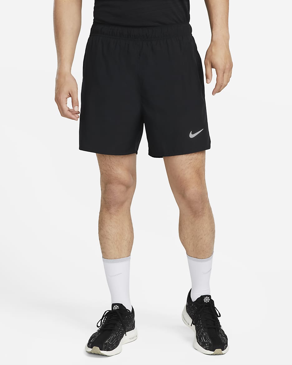 Nike Dri-FIT Challenger Men's 13cm (approx.) Brief-Lined Versatile Shorts - Black/Black/Black