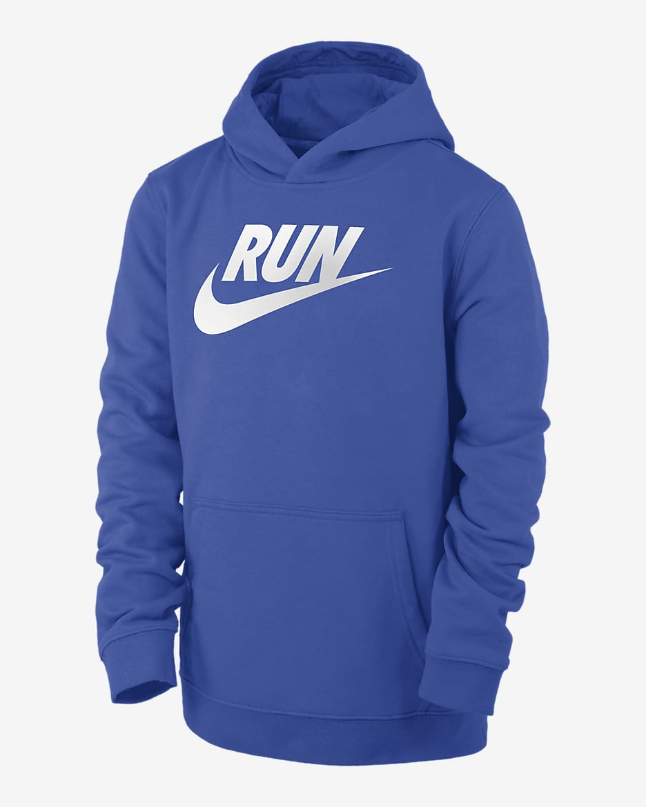 Nike Club Fleece Big Kids' Running Pullover Hoodie - Game Royal