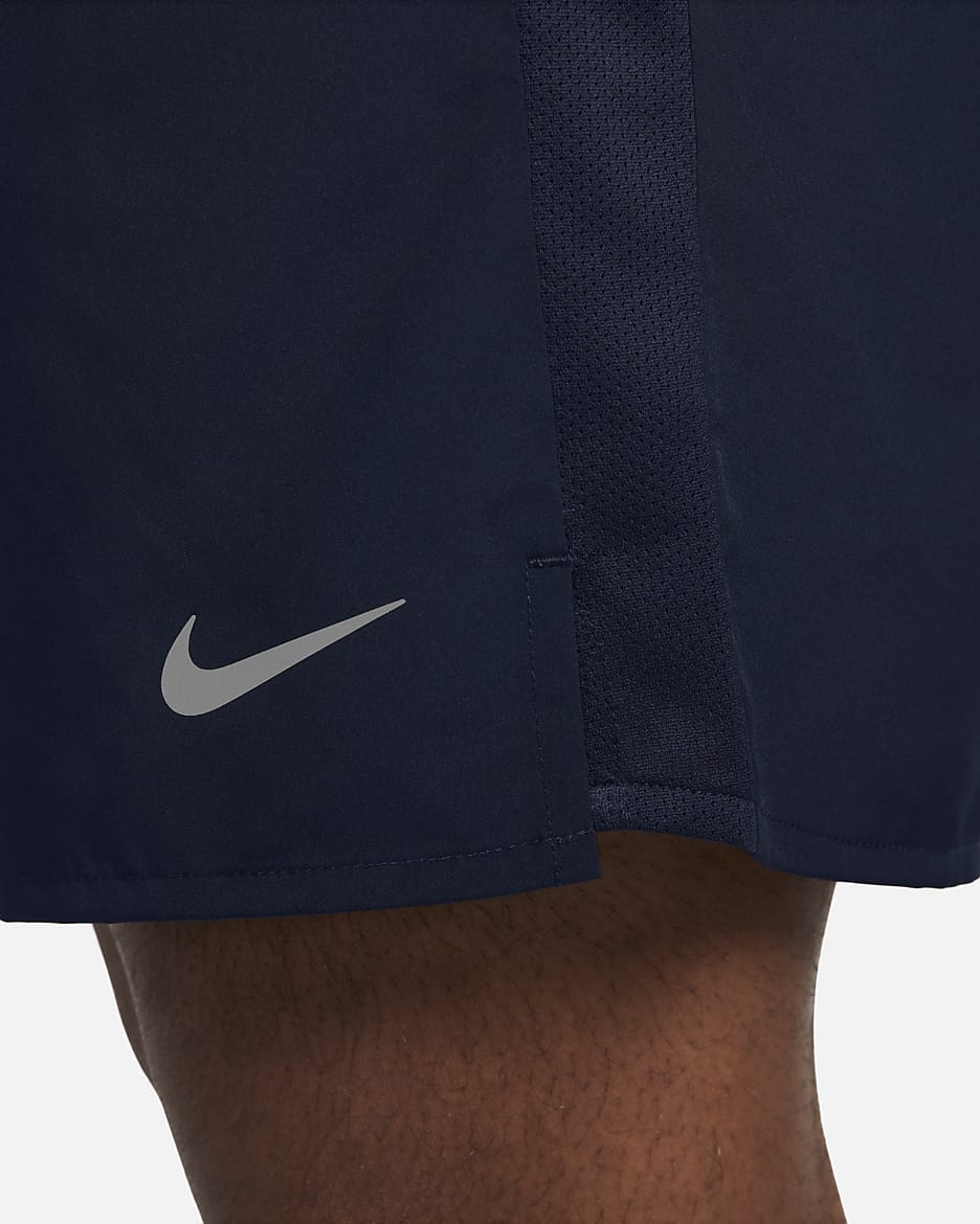 Nike Challenger Men's Dri-FIT 18cm (approx.) Brief-Lined Running Shorts - Obsidian/Obsidian/Black