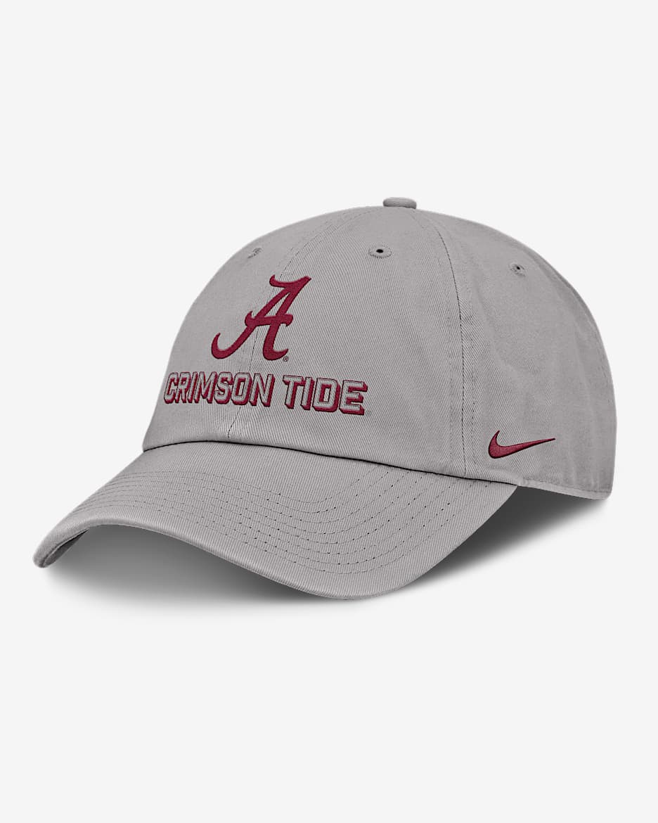 Alabama On-Field Club Gameday Men's Nike College Adjustable Hat - Grey