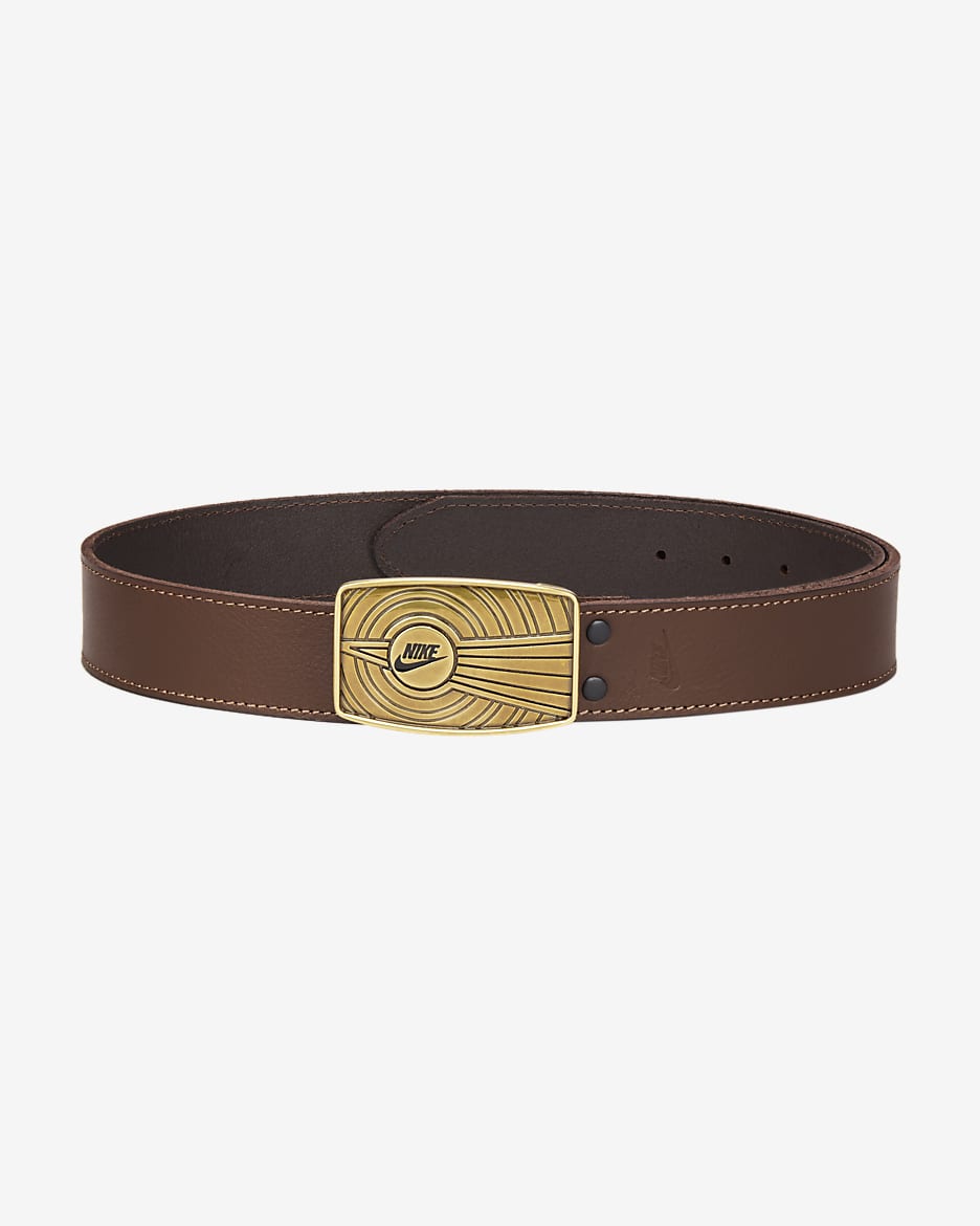 Cinturón de cuero para hombre Nike - Marrón