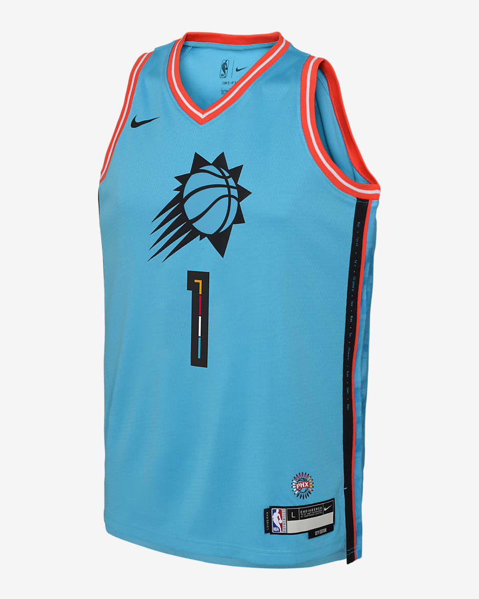 Devin Booker Phoenix Suns City Edition Big Kids' (Boys') NBA Swingman Jersey - Dark Turquoise