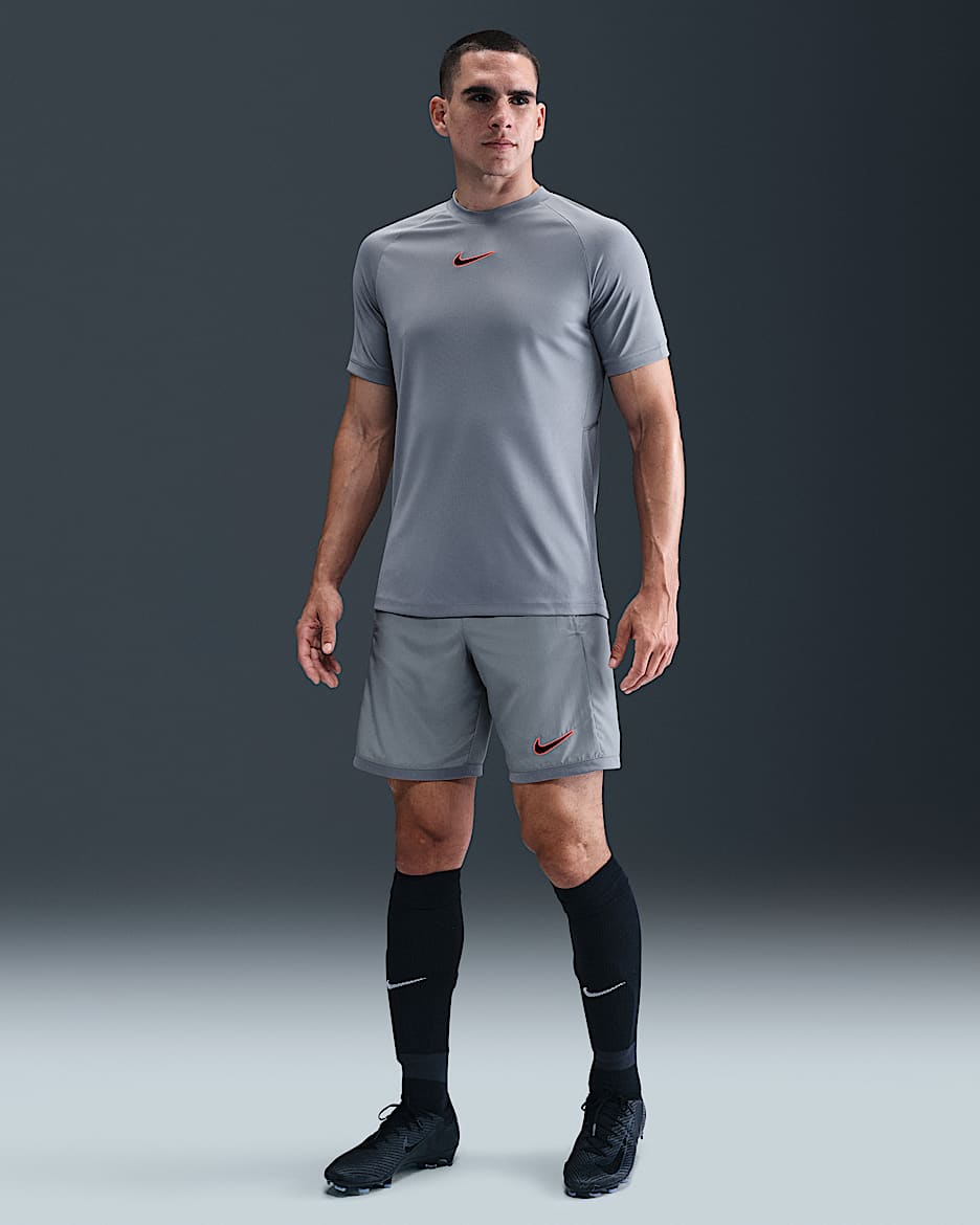 Nike Academy Men's Dri-FIT Football Shorts - Cool Grey/Cool Grey/Black/Black