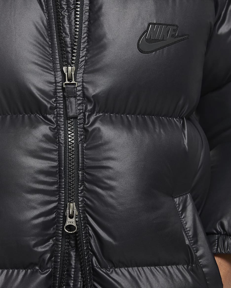 Nike Sportswear Heavyweight Synthetic Fill EasyOn Older Kids' Therma-FIT Repel Loose Hooded Parka - Black/Black/Anthracite/Anthracite