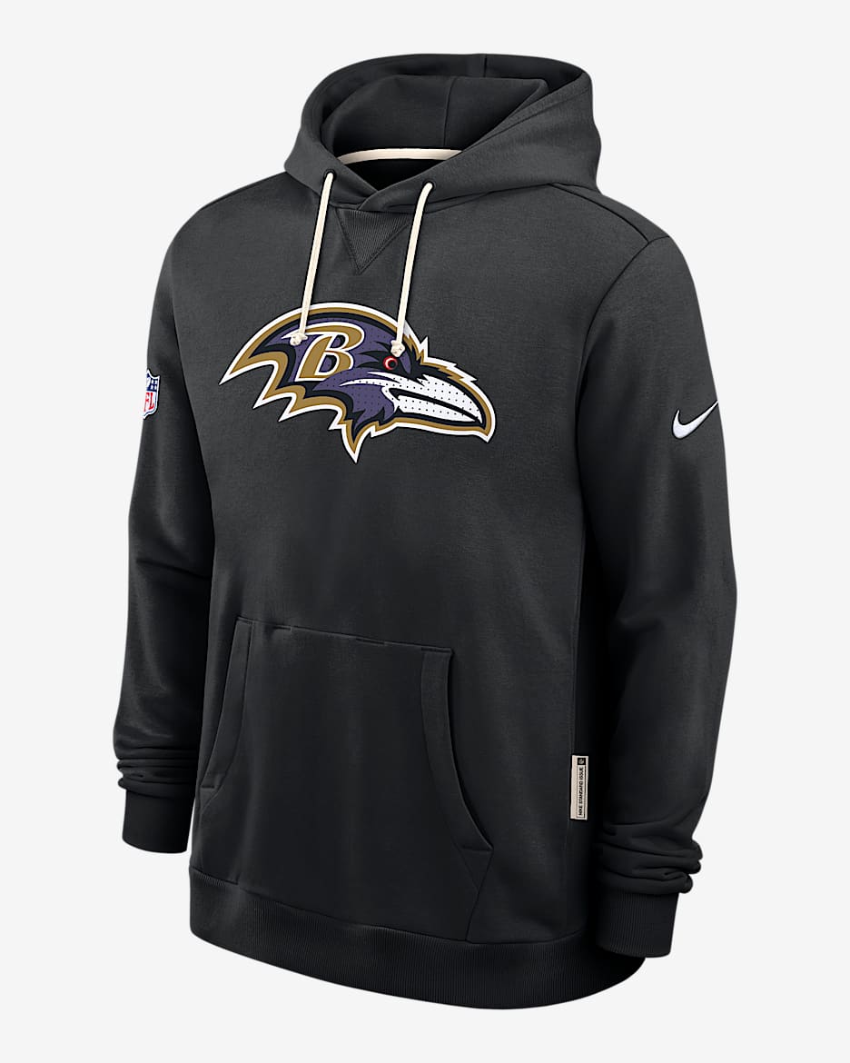 Sudadera con gorro sin cierre Nike Dri-FIT de la NFL para hombre Baltimore Ravens Initial Home Sideline - Negro