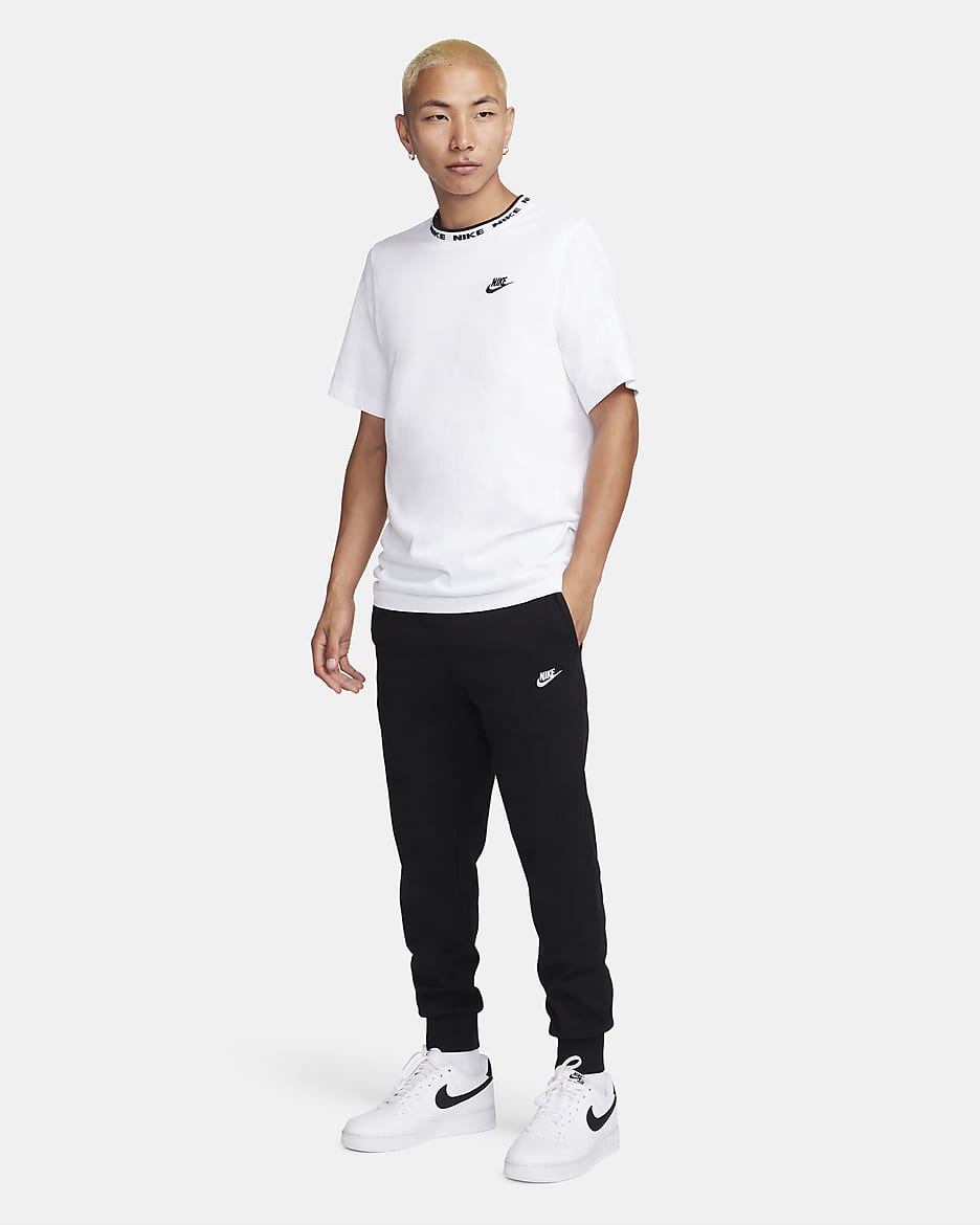 Nike Club Men's Knit Joggers - Black/White