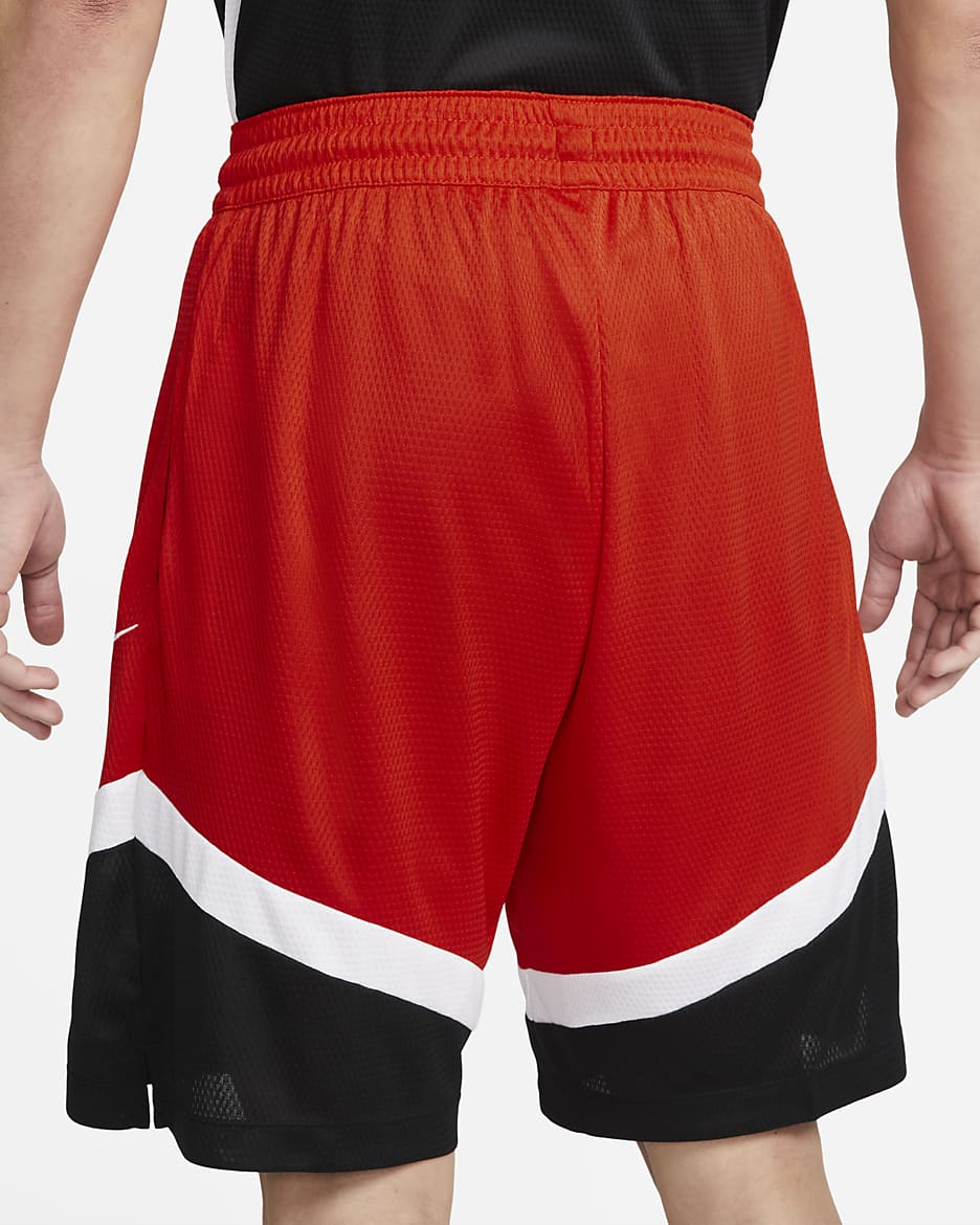 Nike Dri-FIT Icon Men's 28cm (approx.) Basketball Shorts - Picante Red/Black/White