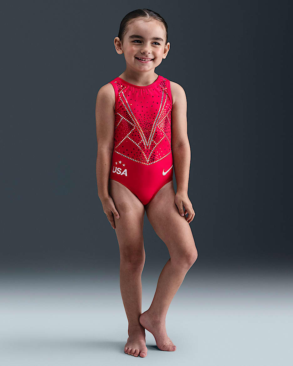 Nike Gymnastics Red Armour Leotard - Red