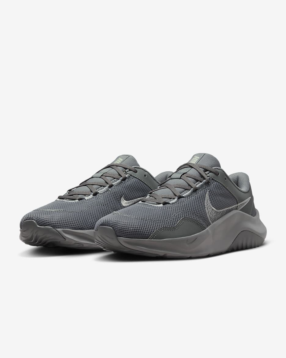 Nike Legend Essential 3 Next Nature Men's Workout Shoes - Smoke Grey/Monarch/Light Smoke Grey