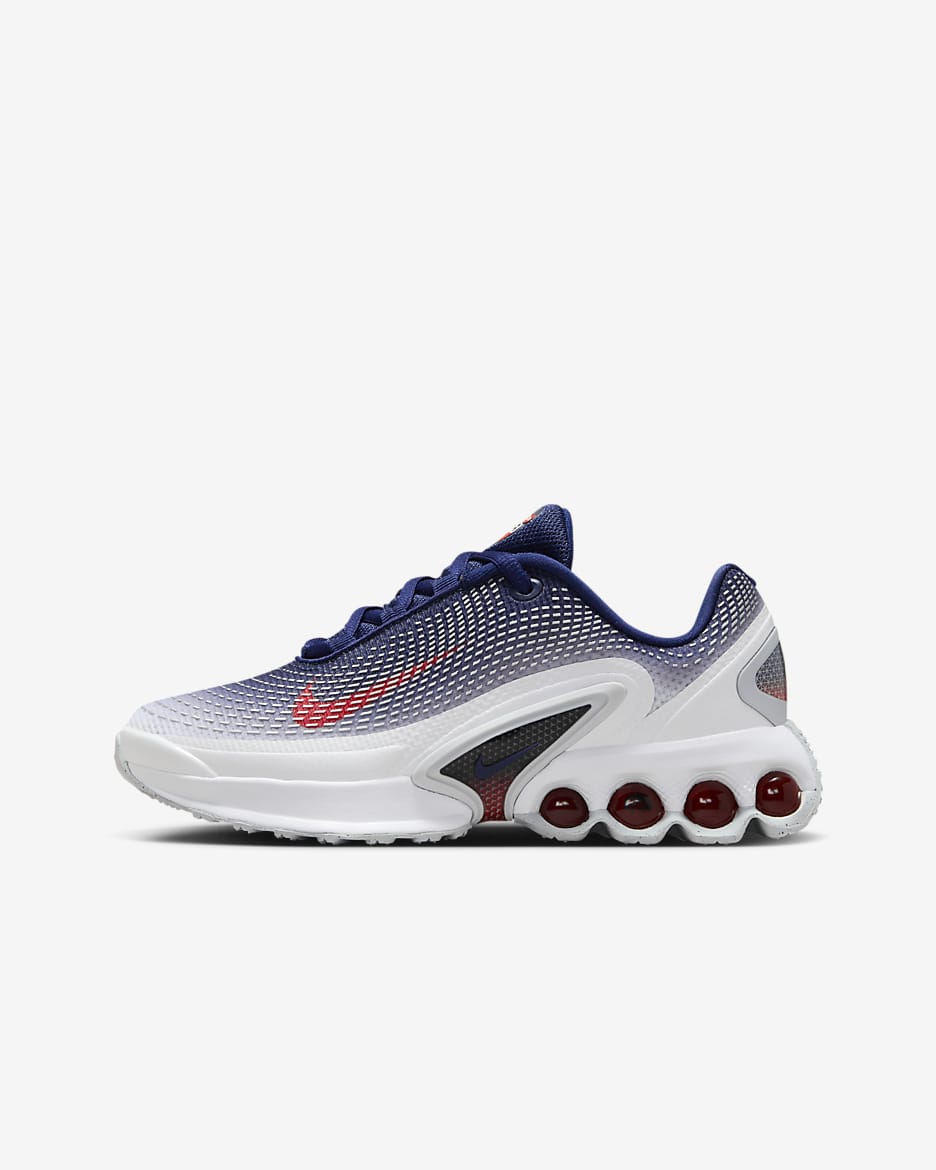 Nike Air Max Dn Older Kids' Shoes - White/Blue Void/Blue Void/Sport Red