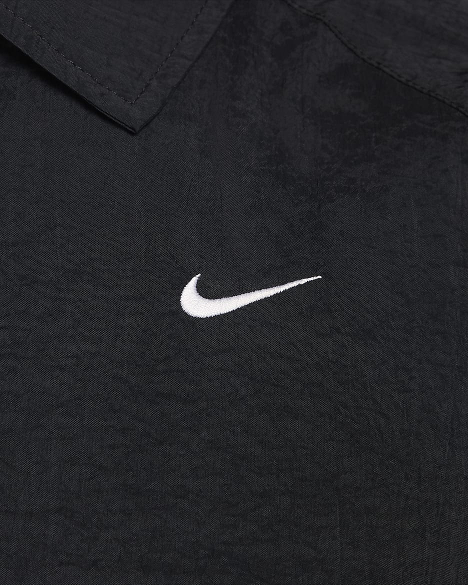 Męska kurtka koszykarska z tkaniny Repel Nike - Czerń/Biel