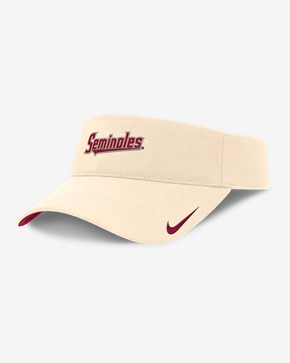 Florida State Seminoles Primetime Ace Visera universitaria Nike Dri-FIT ajustable para hombre - Natural