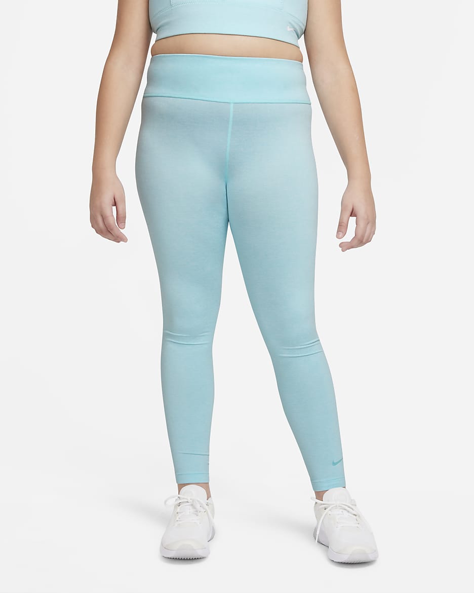 Leggings de cintura alta para niña talla grande Nike Dri-FIT One Luxe (talla extendida) - Copa/Puro