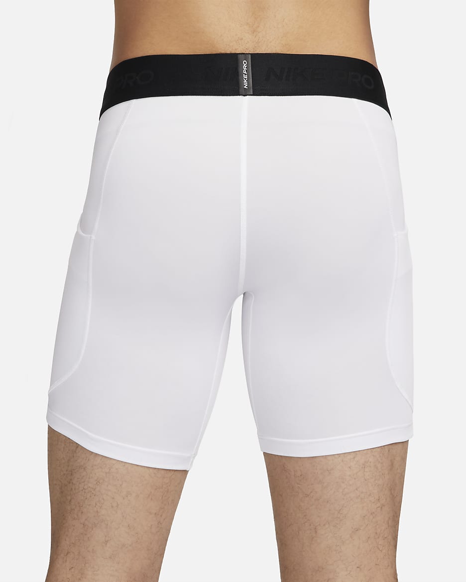 Nike Pro Dri-FIT Fitnessshorts für Herren - Weiß/Schwarz