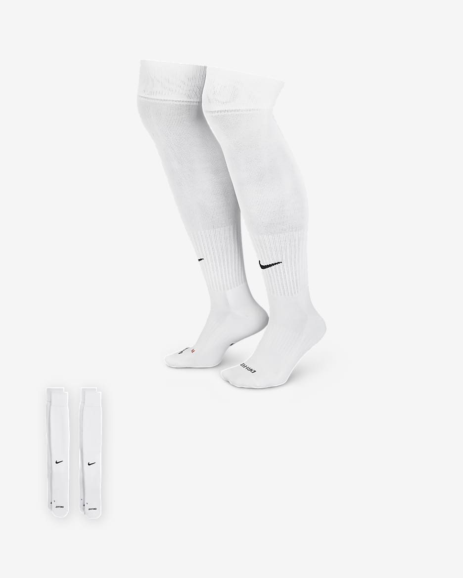 Calcetines de Béisbol/Softbol hasta la rodilla para niños (2 pares) Nike Swoosh Nike - Blanco/Negro