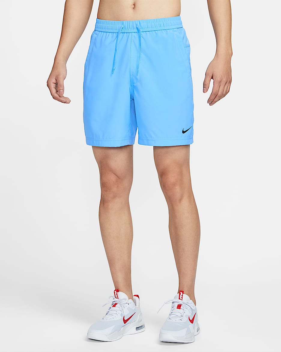 Nike Dri-FIT Form 男款 7" 無襯裡多功能短褲 - University Blue/黑色