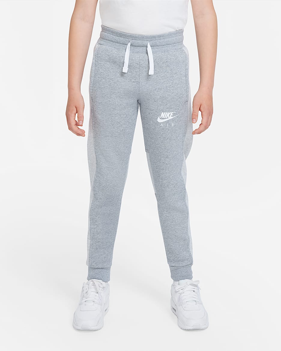 Nike Air Big Kids' (Boys') Pants - Dark Grey Heather/Grey Heather/White