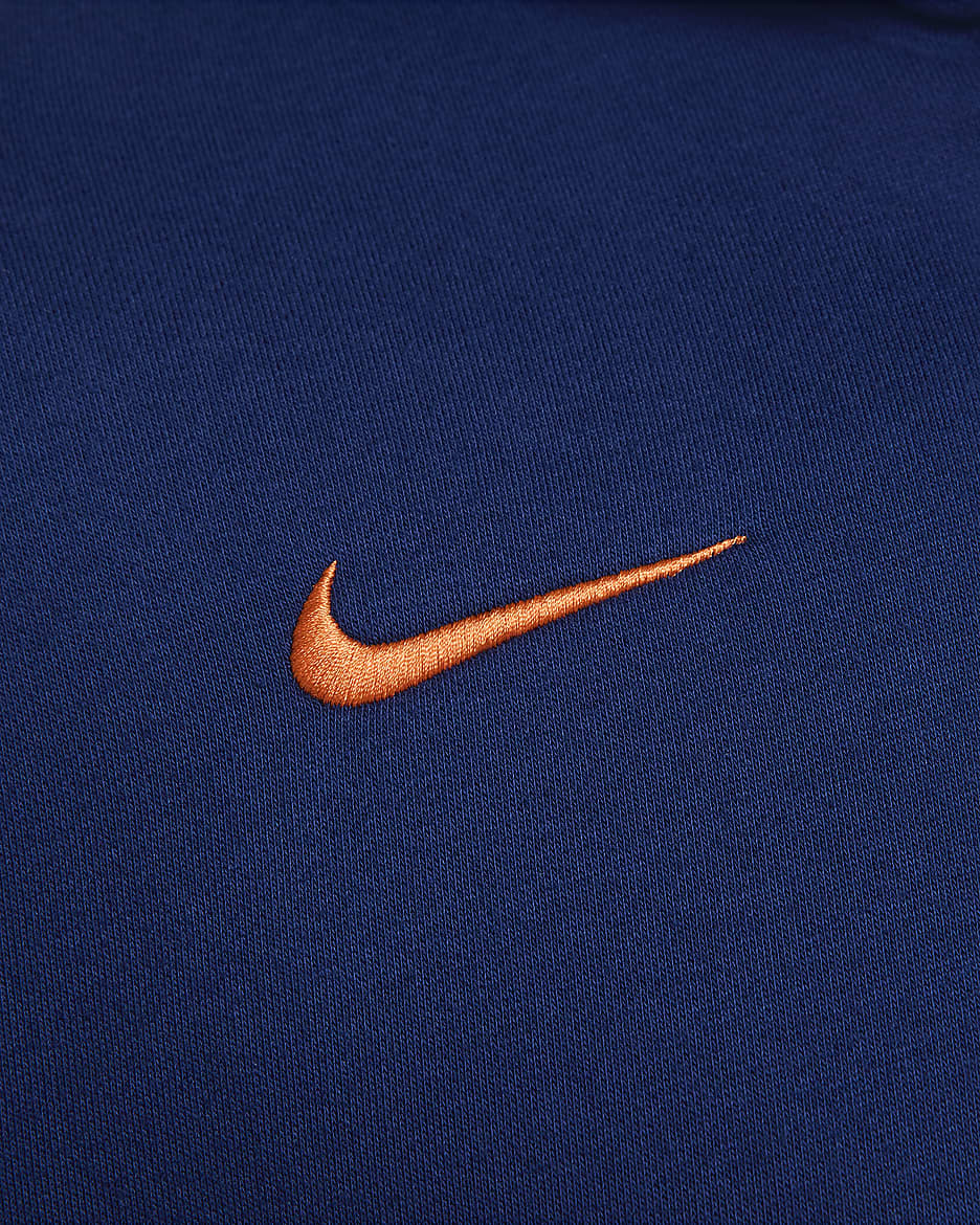 Hollandia Club Nike Soccer kapucnis, belebújós férfipulóver - Blue Void/Safety Orange