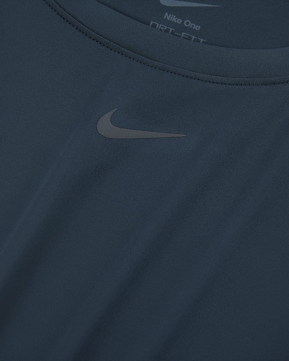 Nike One Classic 女款 Dri-FIT 長袖上衣 - Armory Navy/黑色