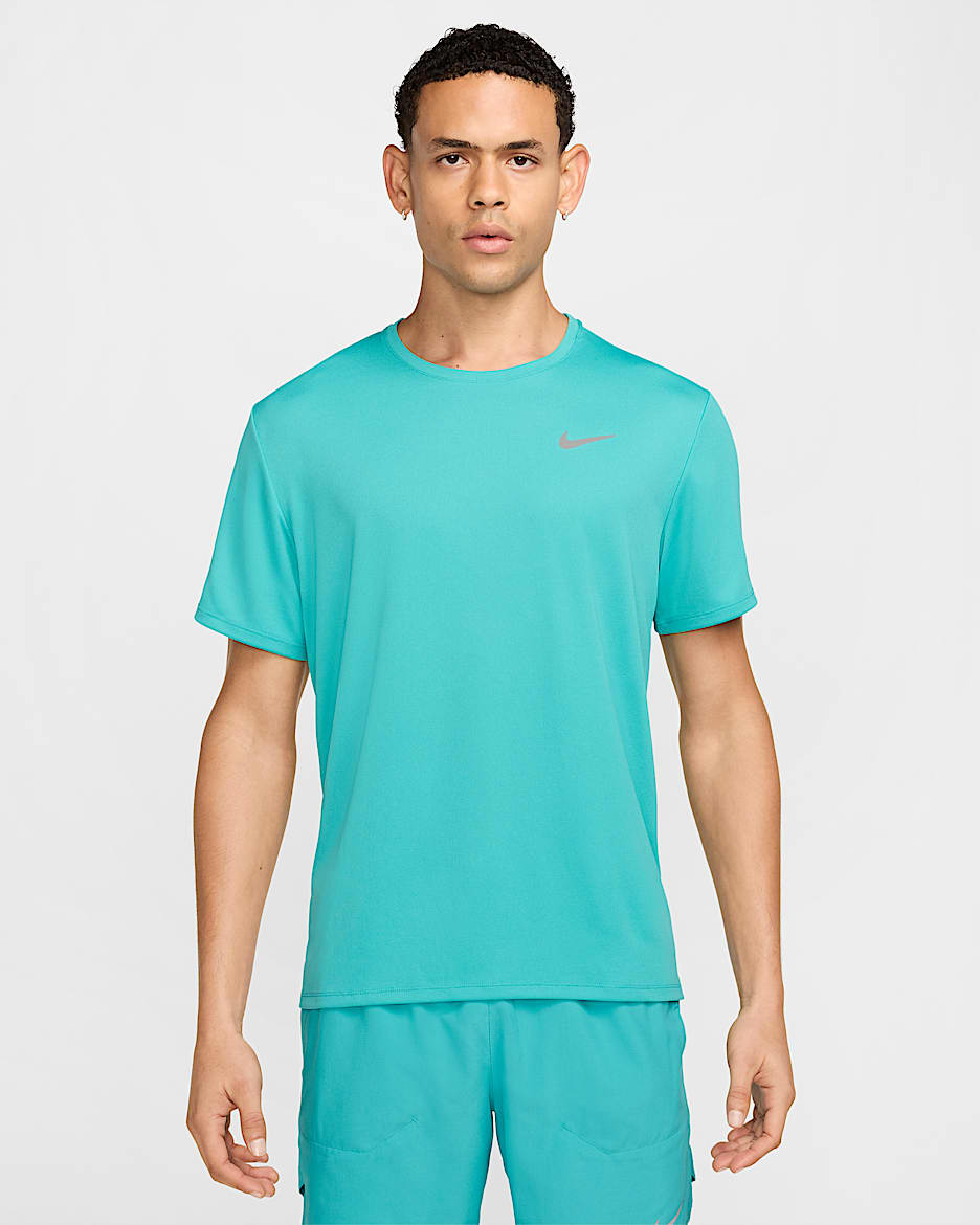 Ανδρική κοντομάνικη μπλούζα για τρέξιμο Dri-FIT UV Nike Miler - Dusty Cactus