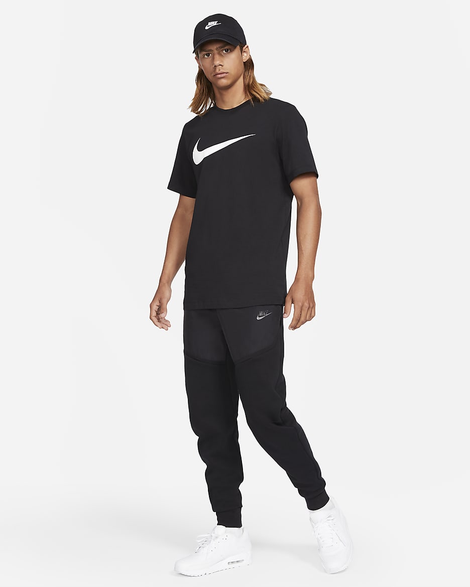 Nike Sportswear Swoosh Men's T-Shirt - Black/White