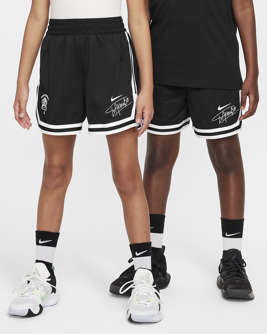 Giannis DNA Dri-FIT basketbalshorts voor kids - Zwart/Wit