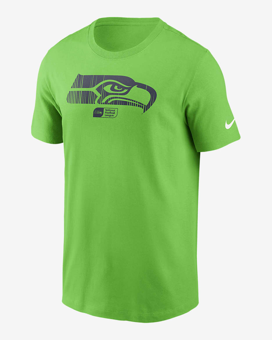Playera Nike de la NFL para hombre Seattle Seahawks Faded Essential - Verde