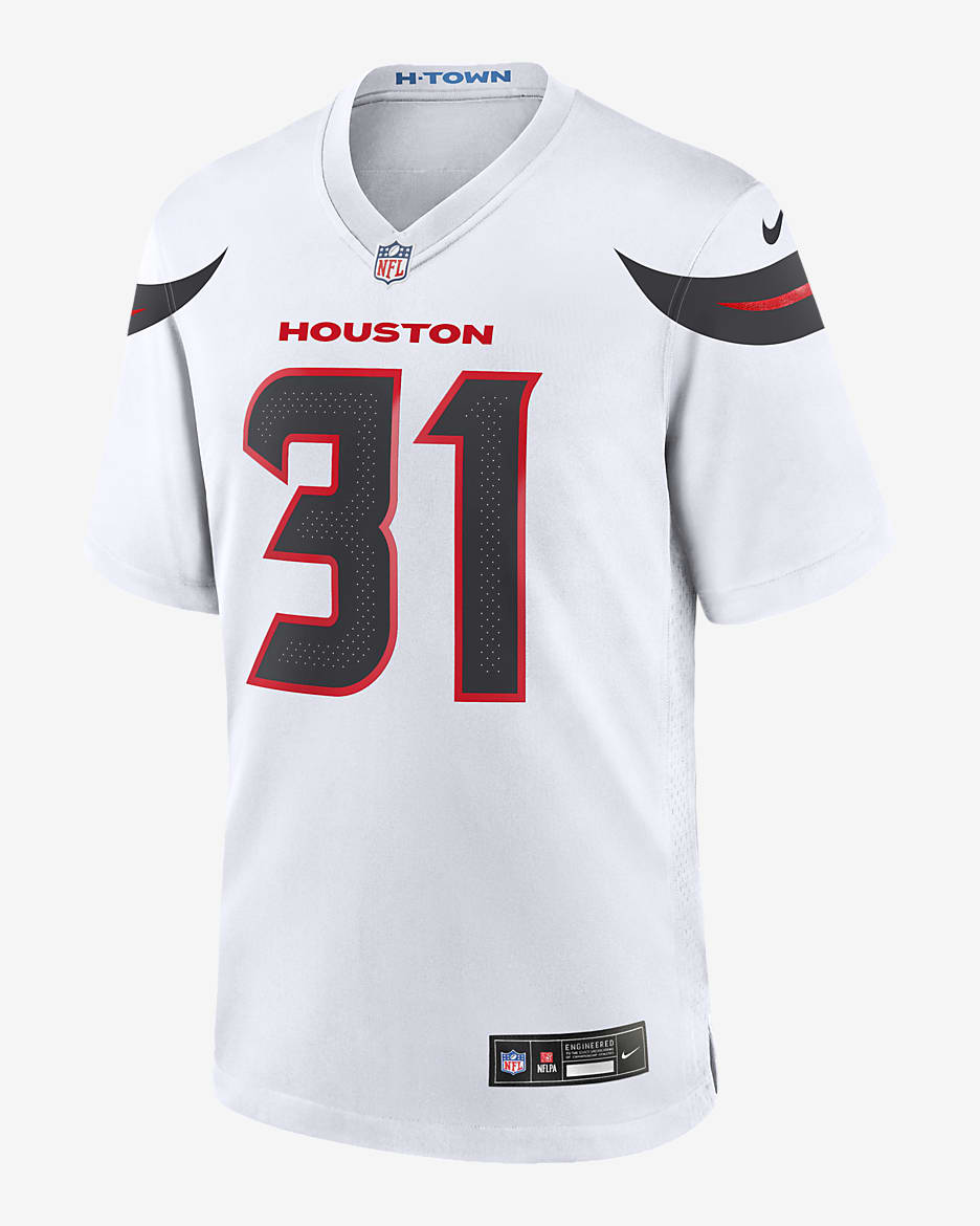 Jersey de fútbol americano Nike de la NFL Game para hombre Dameon Pierce Houston Texans - Blanco