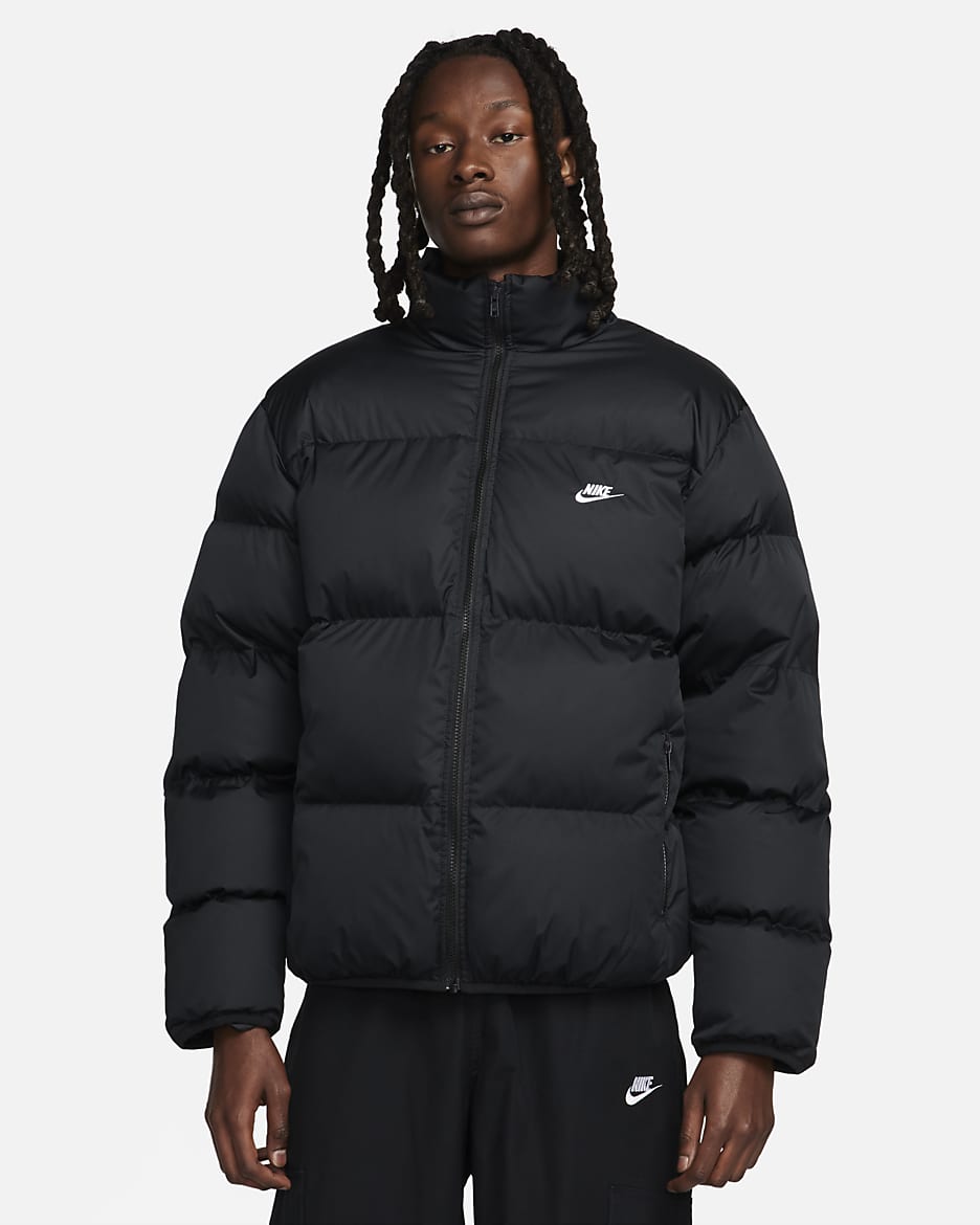 Nike Sportswear Club Puffer-Jacke für Herren - Schwarz/Weiß